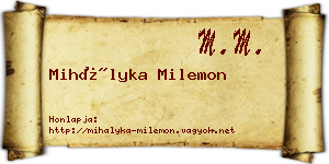 Mihályka Milemon névjegykártya